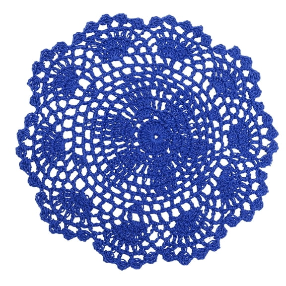 SSNTSY 7.9" Crochet Doilies Woven Cotton Cup Coaster Round Flower Edge Placemat Hollow Lace Table Mat for Wedding Party Decoration
