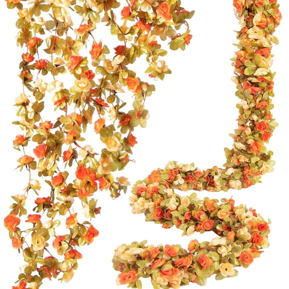 SSNTSY 8.2ft Fake Rose Vines Artificial Flower Garland Hanging Flower Garland Faux Silk Hanging Greenery Vine for Room Home Hotel Office Wedding Party Garden Craft Art Decor Pink