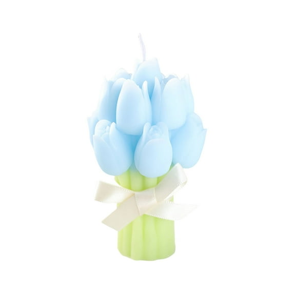 SSNTSY Bouquet Shaped Scented Candle, Flower Candle, Aesthetic Cute Tulip Gifts for Women Birthday Anniversary Party Favors