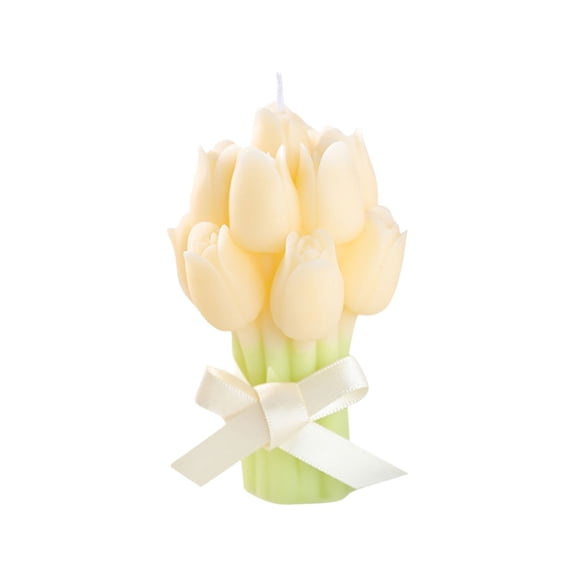 SSNTSY Bouquet Shaped Scented Candle, Flower Candle, Aesthetic Cute Tulip Gifts for Women Birthday Anniversary Party Favors