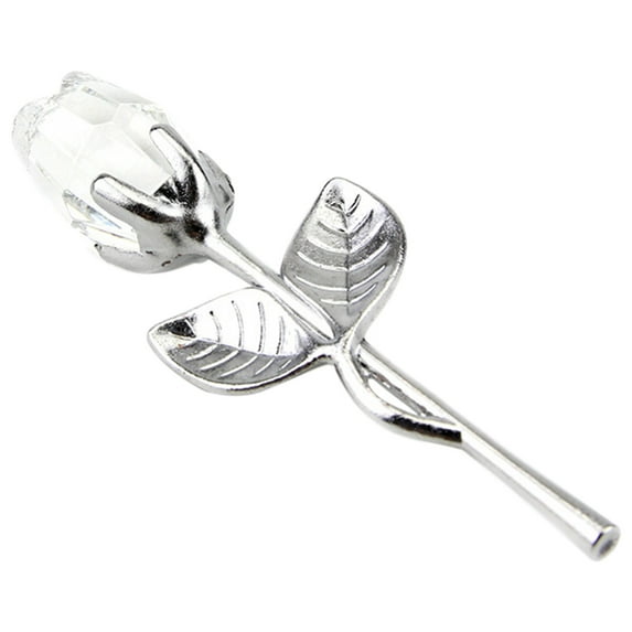 SSNTSY Crystal Rose, Preserved Forever Rose Stem, Glass Rose Branch, 3.5 inch Shining Rose Flower for Wedding Gift Valentine's Day Present