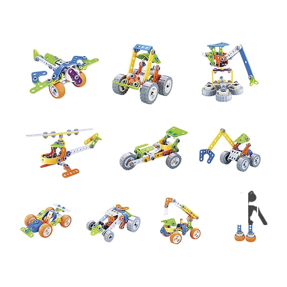 SSNTSY DIY Building Toy Building Blocks Set 167 Pieces Disassembly and Assembly Robot Toys 10 Different Types for Family Games Birthday Gifts