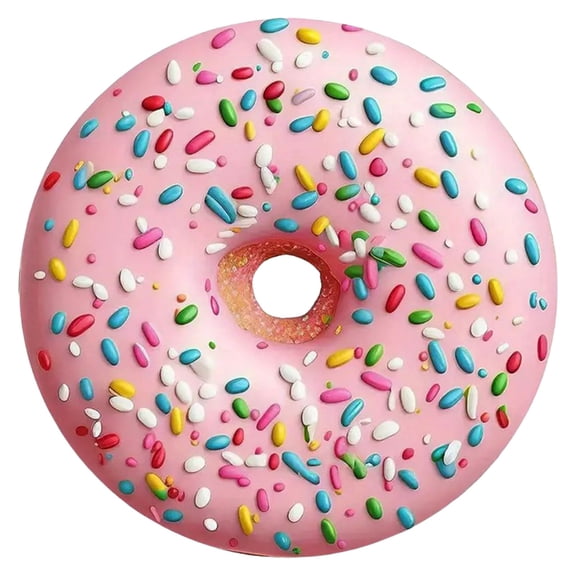 SSNTSY Doughnut Weighted Blankets, Food Blanket, Realistic Throw Blanket, 35 inch Round Soft Flannel Blanket for Home Office Couch Chair Decoration