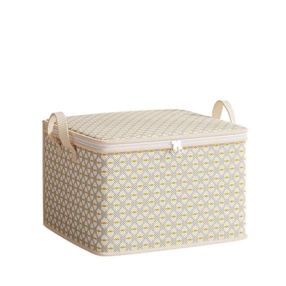 SSNTSY Extra Large Blanket Storage Bag Clothes Organizer Foldable Comforter Storage Case Zipper Storage Bin with Daul-Handle for Bedding Pillow Sheet