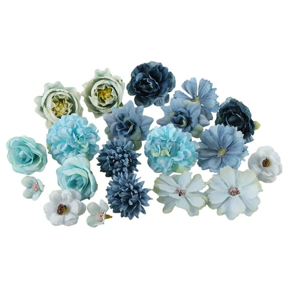 SSNTSY Faux Flower Heads, Mini Flowers for Craft, Artificial Silk Flowers, Small Faux Flowers for Graduation Cap DIY Cake Wedding Party Home Garland