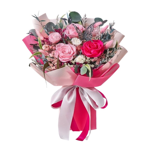 SSNTSY Flowers for Delivery Preserved Flowers Bouquet 11.8 inch Eternal Roses in Gift Box with Window Display for Birthday Wedding