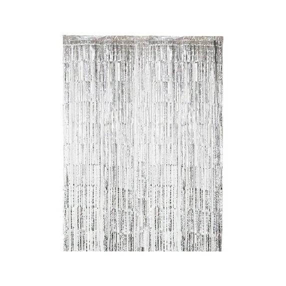 SSNTSY Foil Fringe Curtain Tinsel Tinsel Curtain Background 3.3 x 6.7 feet Holiday Decorative Banner for Photo Booth, Birthday, Wedding