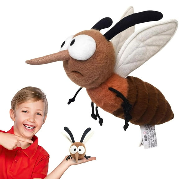 SSNTSY Fun Mosquito Plush Toy, 10 Inch Mosquito Stuffed Animal Plushies Doll, Mosquito Plush Toy Doll Cartoon Desktop Decor for Home, Kawaii Soft Stuffed Mosquito for Boys and Girls Birthday Gift
