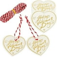 thumbnail image 1 of SSNTSY Happy Valentine's Day Oranments Heart Shaped Gift Tags 100pcs Paper Heart Pandent with Hanging Strap for Party Favor Celebration Decorations, 1 of 8