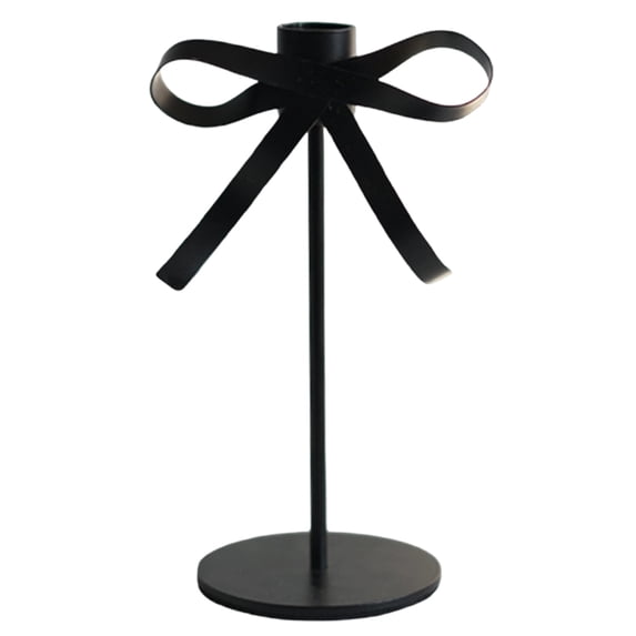 SSNTSY Metal Candle Holder Valentine's Day Bow Candlestick Decorative Candle Stand Candle Rack for Valentines Wedding Table Centerpiece Home Decor