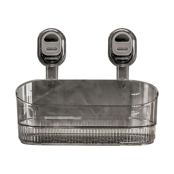 SSNTSY Shower Caddy Suction Cup Bathroom Suction Storage Box Corrugated Shower Organizer Wall Mount Suction Storage Rack 12.2" X 4.7" for Home Hotel Toothpaste and Razor Organization