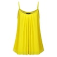 thumbnail image 1 of SSOULM INCH & FIT Women's Sleeveless Pleated Chiffon Layered Cami Tank Top Blouse with Plus Size Made in USA, 1 of 4