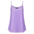thumbnail image 1 of SSOULM INCH & FIT Women's Sleeveless Pleated Chiffon Layered Cami Tank Top Blouse with Plus Size Made in USA, 1 of 4