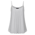 thumbnail image 1 of SSOULM INCH & FIT Women's Sleeveless Pleated Chiffon Layered Cami Tank Top Blouse with Plus Size Made in USA, 1 of 4