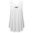 thumbnail image 1 of Women's Loose Fit Flowy V Neck Sexy Pleated Cami Tank Top With Plus Size, 1 of 5