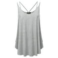 thumbnail image 1 of Women's Loose Fit Flowy V Neck Sexy Pleated Cami Tank Top With Plus Size, 1 of 5