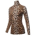 thumbnail image 1 of SSOULM Women's Slim Lightweight Long Sleeve Pullover Turtleneck Shirt Top With Plus Size, 1 of 5
