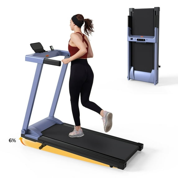 SSPHPPLIE Folding Treadmill with 6% Incline for Home,300 LBS Capacity, 3 HP,0.6-7.5MPH,Easy Assembly for Small Space