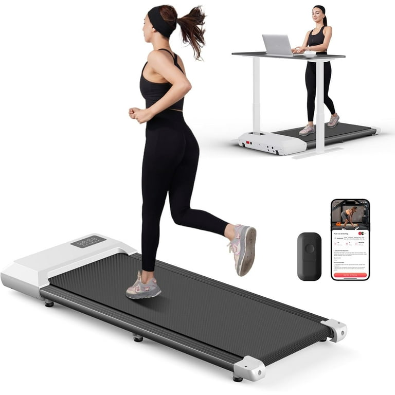 SSPHPPLIE Under Desk Treadmill 2.5Hp 35.5 15.5 Walking Area Ultra Quiet with Remote Control Electric Sport Walking Pad Jogging for Home Office