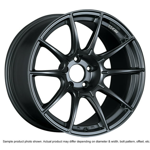 SSR GTX01 18x9.5 5x114.3 22mm Offset Flat Black Wheel Evo 8 9 X / G35 / 350z / 370z