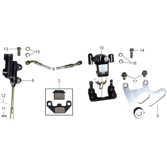 SSR OEM Rear Brake Assembly SR125 Semi Manual A00468-04-00