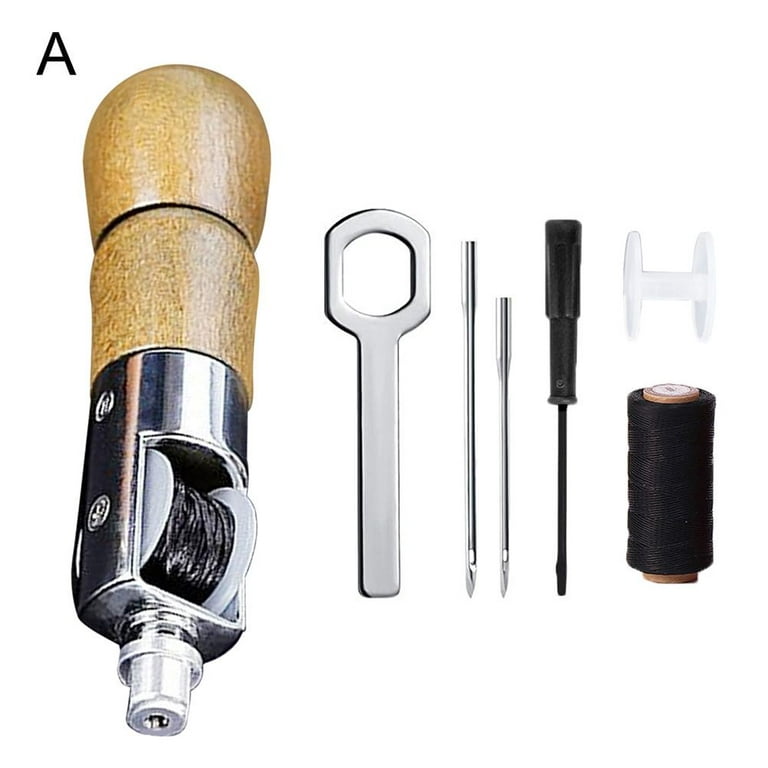 SSRoirvbb Leather Sewing Awl Thread Kit Manual Sewing Machine