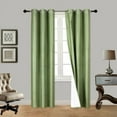 thumbnail image 1 of (SSS) 2-PC Lime Green Solid Blackout Room Darkening Panel Curtain Set, Two (2) Window Treatments of 37" Wide x 84" Length Each Panel, 1 of 1