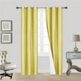 thumbnail image 1 of (SSS) 2-PC YELLOW Solid Blackout Room Darkening Panel Curtain Set, Two (2) Window Treatments of 37" Wide x 84" Length Each Panel, 1 of 6