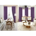 thumbnail image 1 of Home Bedroom Décor Set of 2 Panels K86 Purple Color 100% Blackout Full Room Darkening Thermal Window Curtain Grommets Top 37 inch wide X 84 inch length, 1 of 7