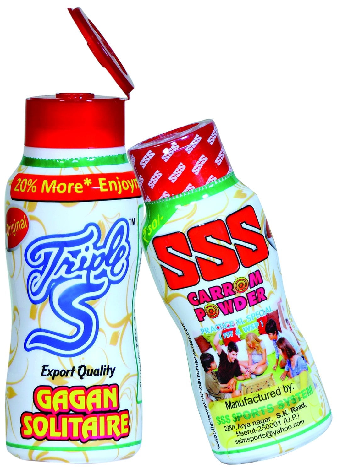 SSS Practice XL 500 g poudre de chariot blanc avec 2 attaquants de