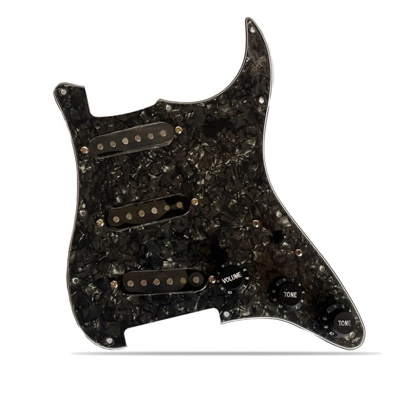 SSS Loaded Prewired Strat Pickguard Set 3Ply 11 Hole Ainico 5 Humbucker Pickups Coil Splitting Switch Multi For Fender St