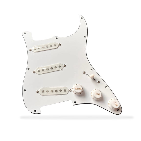 SSS Loaded Prewired Strat Pickguard Set 3Ply 11 Hole Ainico 5 Humbucker Pickups Coil Splitting Switch Multi For Fender St