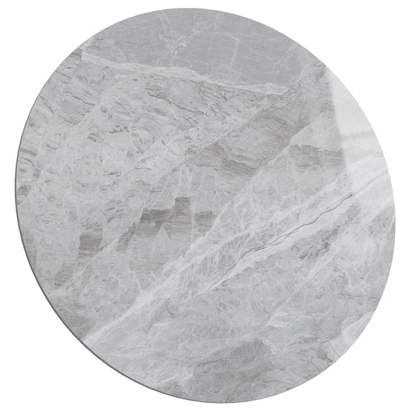 SSTBLEV Round Sintered Stone Table Top, 31.5", 0.43", Gray