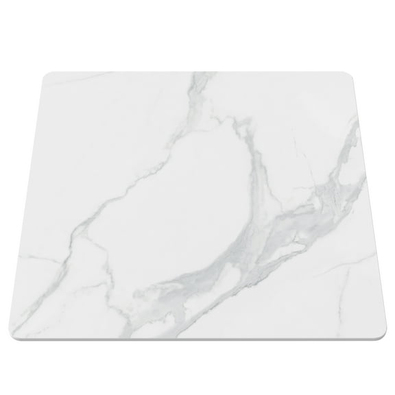 SSTBLEV Square Table Top, 31.5” White Sintered Stone Tabletop, DIY Replacement & Cover Marble Desktop