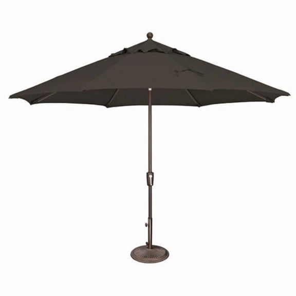 SSUM92-1109-D2408 11 ft. Catalina Octagon Push Button Umbrella - Black
