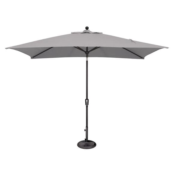 SSUM92-6X10RT09-D3450 Push Button Market Umbrella, Gray Tweed & Black