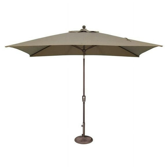 SSUM92-6X10RT09-D3474 6.6 x 10 ft. Catalina Rectangle Push Button Umbrella - Taupe