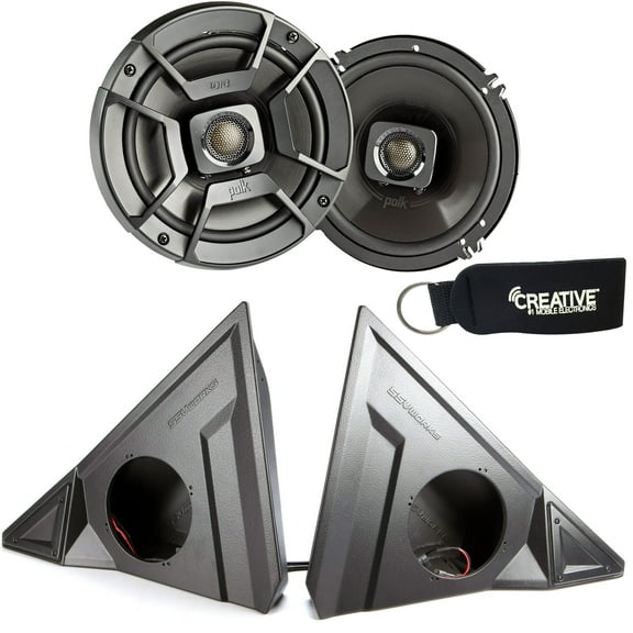 SSV Works For SS-F65U Polaris Slingshot Front Kick Pods + Polk DB652 6.5" Marine Rated Coax Speakers