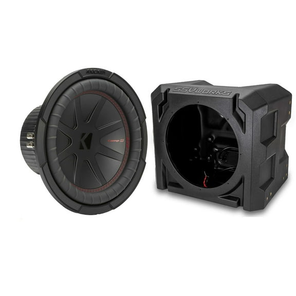 SSV Works US-10U Universal 10" Subwoofer Enclosure with 48CWR104 CompR 10" Subwoofer, DVC, 4-ohm 400 Watts RMS