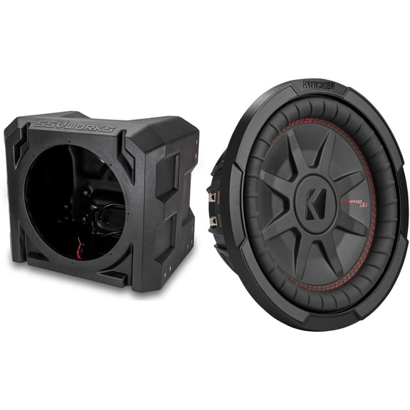 SSV Works US-10U Universal 10" Subwoofer Enclosure with 48CWRT104 10" Shallow Mount Subwoofers 4-OHM DVC 400 Watt RMS