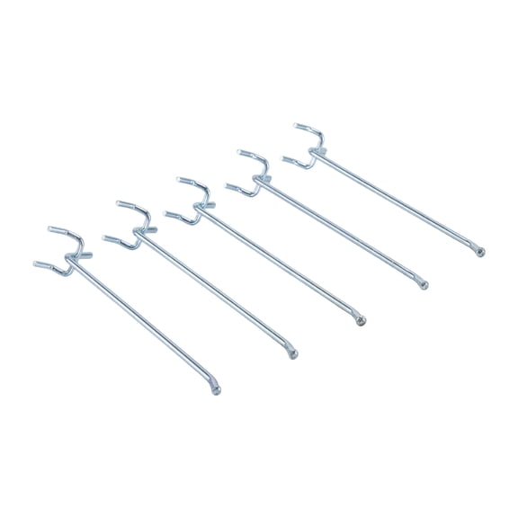 SSWBasics 10 inch Chrome Pegboard Hooks - 20 pack of Peg Board Hooks