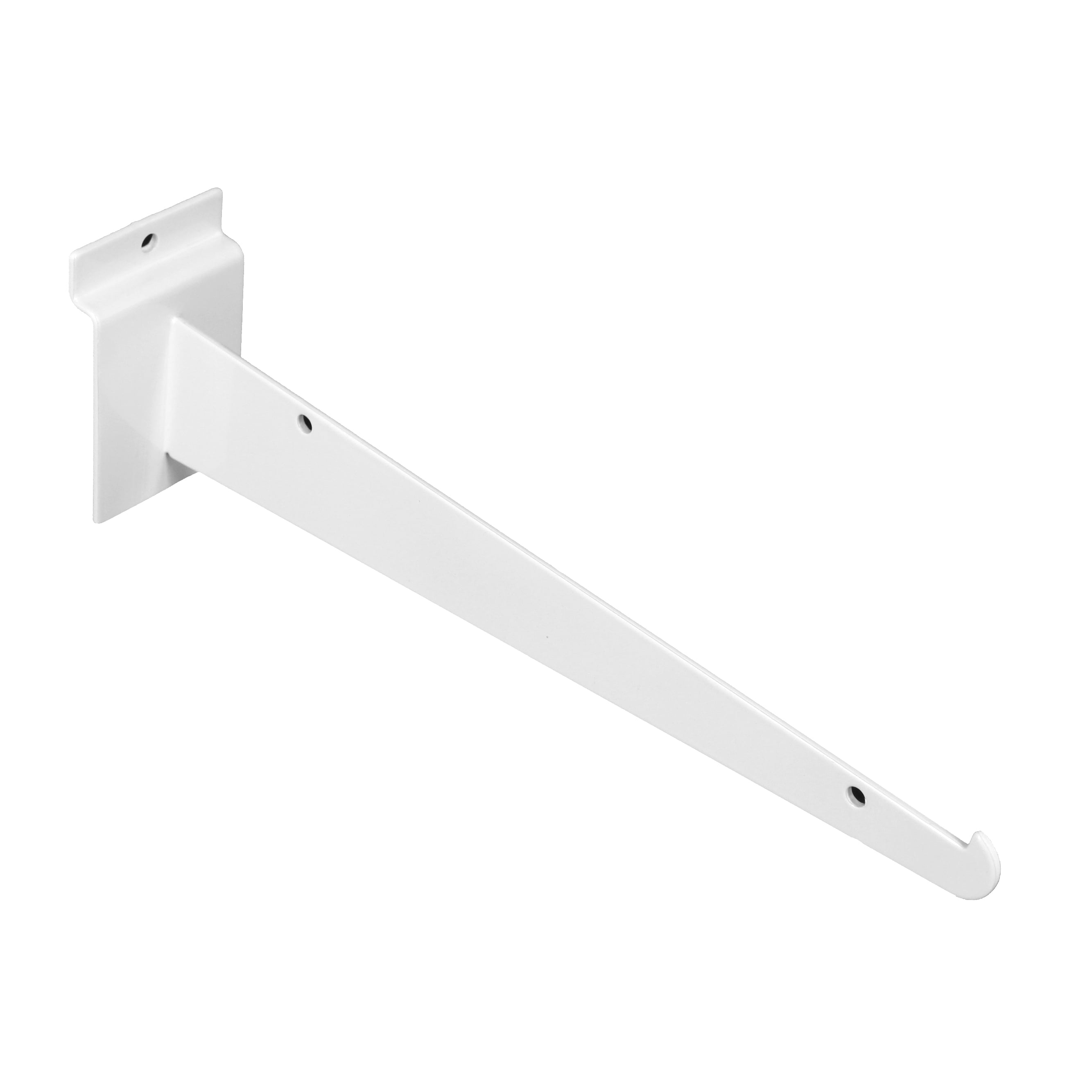 SSWBasics 10 Inch White Slatwall Accessories Shelf Bracket Pack of 10 - Durable Slatwall Shelves for Retail Display - Versatile Slat Wall Shelves for Organized Storage