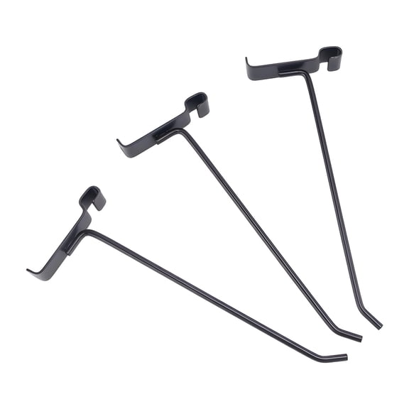 SSWBasics 10 inch Black Gridwall Hooks - pack of 25