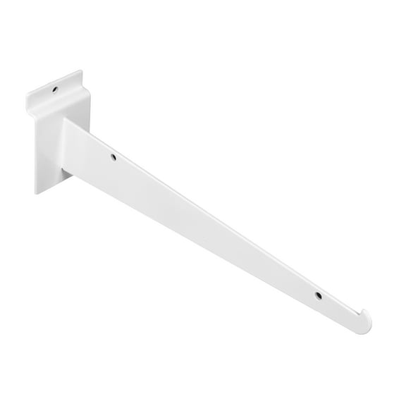 SSWBasics 10 inch White Shelf Bracket for Slatwall - Pack of 5