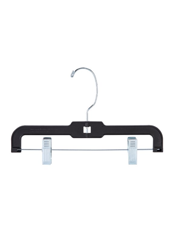 11 inch Black Plastic Children's Skirt and Pants Hangers