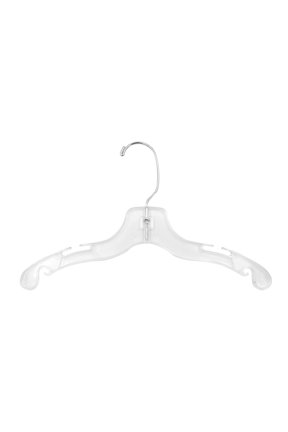 12" Children's Plastic Hangers - Case of 100 - Clear Plastic Hangers with Swivel