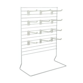 SSWBasics 12-Peg White Wire Countertop Rack - 12"W x 15"H - Display Racks for Vendors