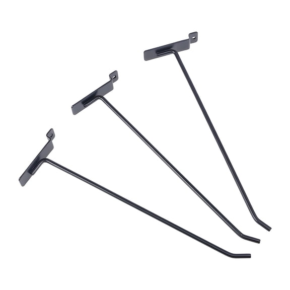 SSWBasics 12 inch Black Peg Hook for Slatwall - pack of 50