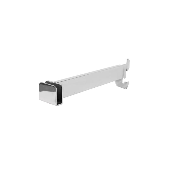 SSWBasics 12 inch Chrome Dimensional Hangrail Bracket for Slotted Standards