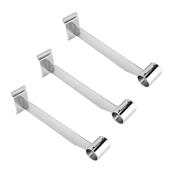 SSWBasics 12 inch Chrome Hangrail Bracket for Wire Grid- pack of 5